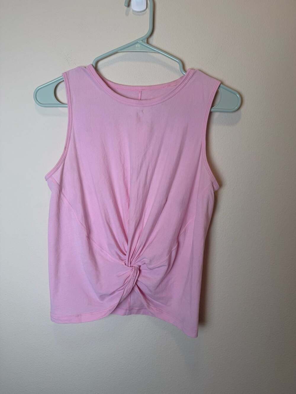 Lululemon Pink Twist Front Muscle Tank Top